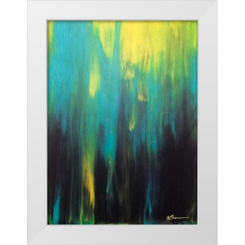 Northern Lights White Modern Wood Framed Art Print by Brown, Victoria