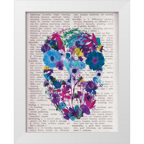 Skull 1 White Modern Wood Framed Art Print by Brown, Victoria