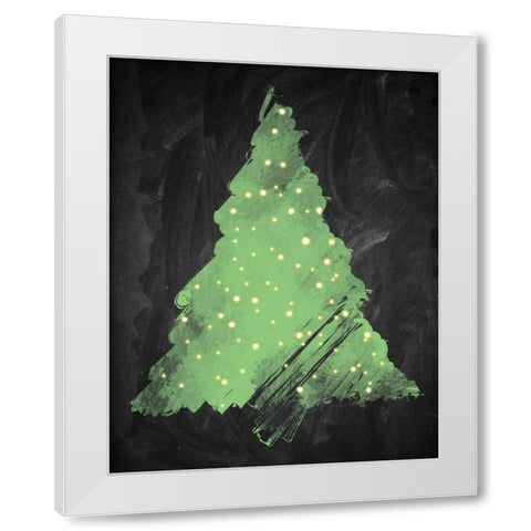 Chalkboard Tree 2 White Modern Wood Framed Art Print by Brown,Victoria