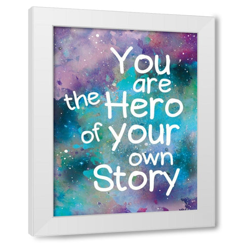 Galaxy Hero White Modern Wood Framed Art Print by Brown, Victoria