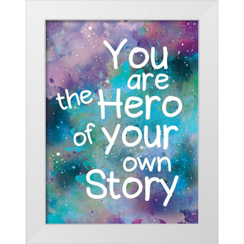 Galaxy Hero White Modern Wood Framed Art Print by Brown, Victoria
