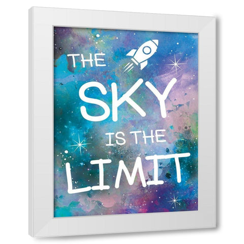 Galaxy Sky White Modern Wood Framed Art Print by Brown, Victoria