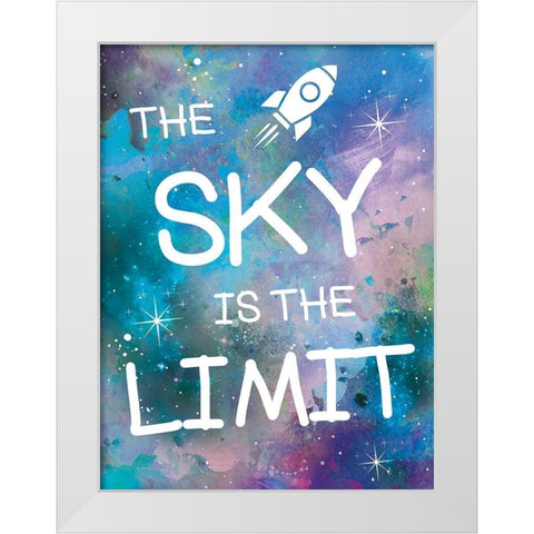 Galaxy Sky White Modern Wood Framed Art Print by Brown, Victoria