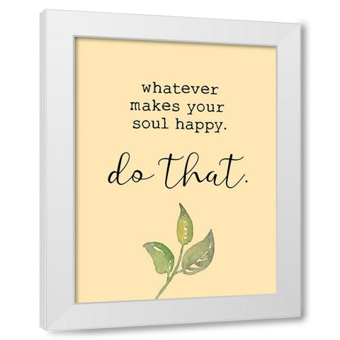 Happy Soul White Modern Wood Framed Art Print by Brown, Victoria