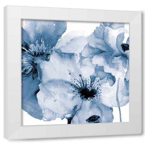 Flowing Flowers 2 White Modern Wood Framed Art Print by Brown, Victoria