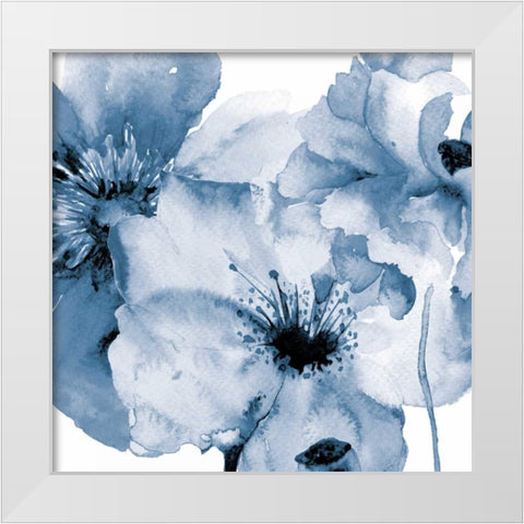 Flowing Flowers 2 White Modern Wood Framed Art Print by Brown, Victoria