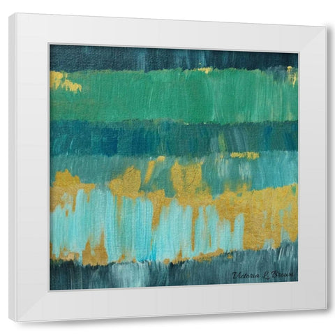Abstract Blues 2 White Modern Wood Framed Art Print by Brown, Victoria