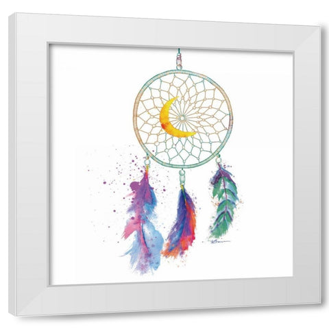 Dream Catcher White Modern Wood Framed Art Print by Brown, Victoria