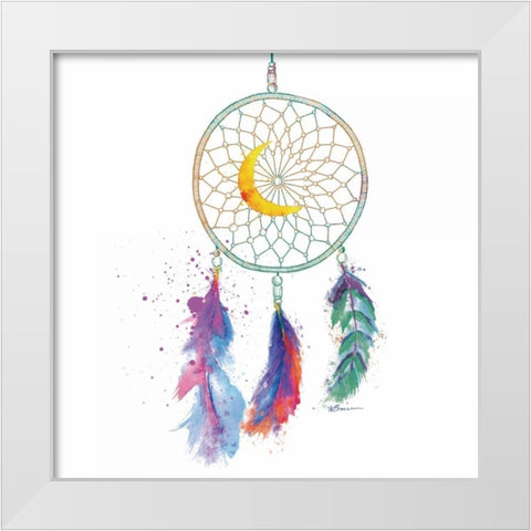 Dream Catcher White Modern Wood Framed Art Print by Brown, Victoria