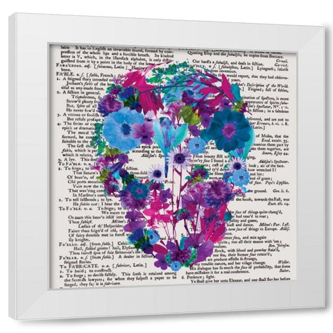 Skull 2.2 White Modern Wood Framed Art Print by Brown, Victoria