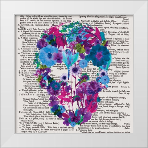 Skull 2.2 White Modern Wood Framed Art Print by Brown, Victoria