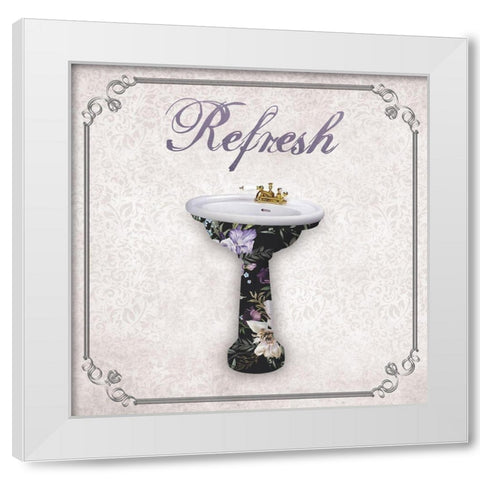 Refresh Bath White Modern Wood Framed Art Print by Brown, Victoria