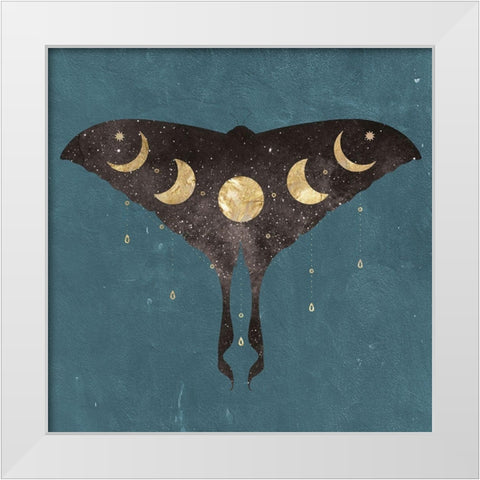 La Luna 1 White Modern Wood Framed Art Print by Brown, Victoria
