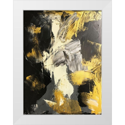 Golden Void White Modern Wood Framed Art Print by Brown, Victoria