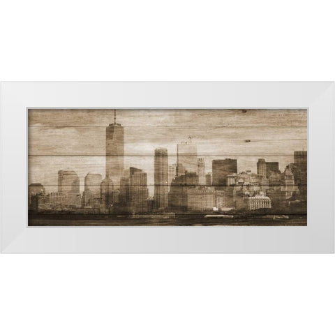 Urban Newyork White Modern Wood Framed Art Print by Unknown