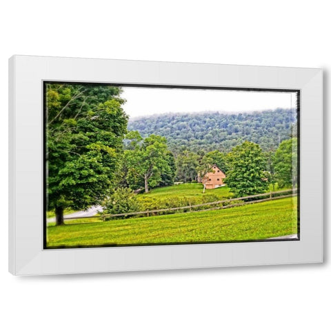 Country Mountain Home White Modern Wood Framed Art Print by Foschino, Suzanne