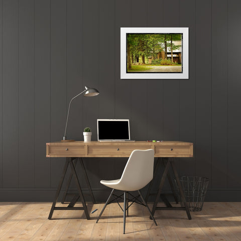 Vintage Country Woods Home White Modern Wood Framed Art Print by Foschino, Suzanne