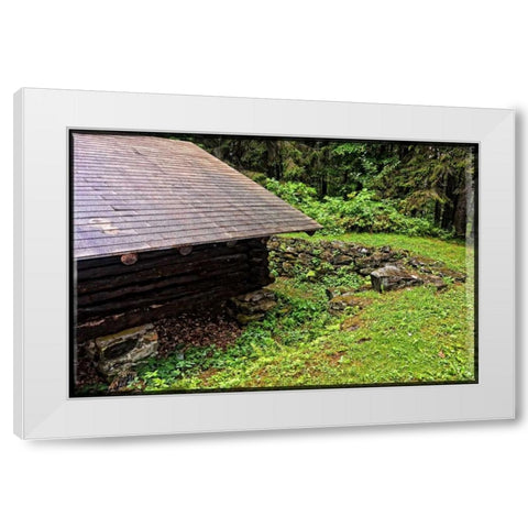 Deep Woods Lean To Vintage White Modern Wood Framed Art Print by Foschino, Suzanne