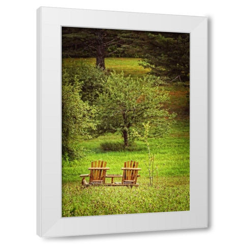 Mountain Chairs White Modern Wood Framed Art Print by Foschino, Suzanne