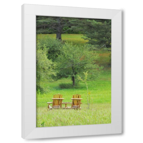 Mountain Chairs 3 White Modern Wood Framed Art Print by Foschino, Suzanne