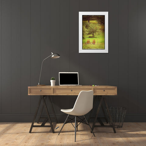 Mountain Chairs Vintage White Modern Wood Framed Art Print by Foschino, Suzanne