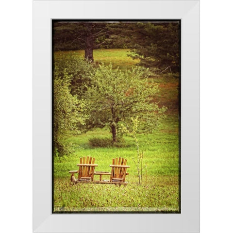 Mountain Chairs Vintage White Modern Wood Framed Art Print by Foschino, Suzanne