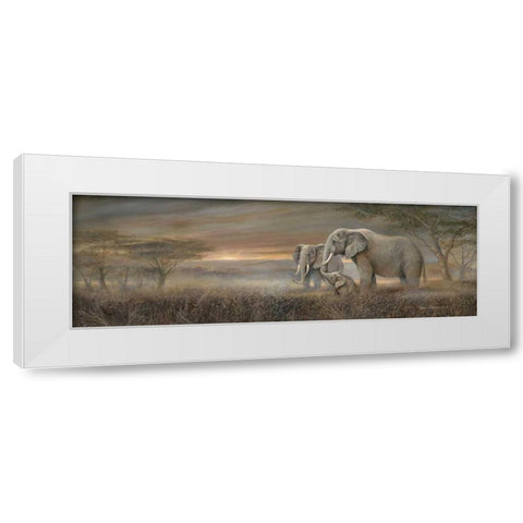 Gentle Giants White Modern Wood Framed Art Print by Manning, Ruane