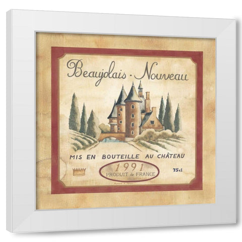 Beaujolais Nouveau 1991 White Modern Wood Framed Art Print by Henson, Richard