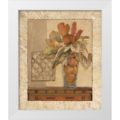 Olson-Citrus Bouquet I White Modern Wood Framed Art Print by Olson, Charlene