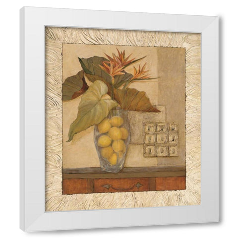 Olson-Citrus Bouquet II White Modern Wood Framed Art Print by Olson, Charlene