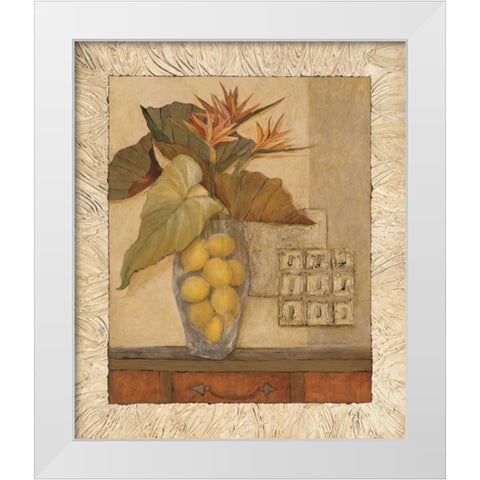 Olson-Citrus Bouquet II White Modern Wood Framed Art Print by Olson, Charlene