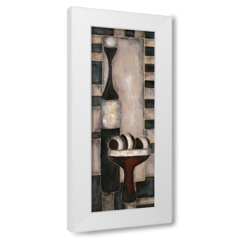 Tribal Texture I White Modern Wood Framed Art Print by Combs, Joyce