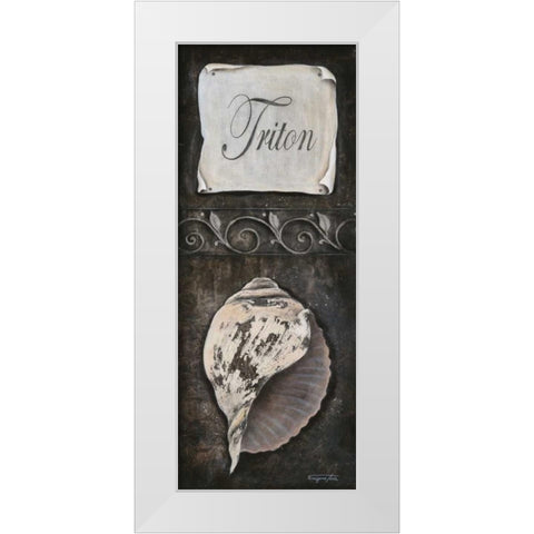 Triton White Modern Wood Framed Art Print by Tava Studios