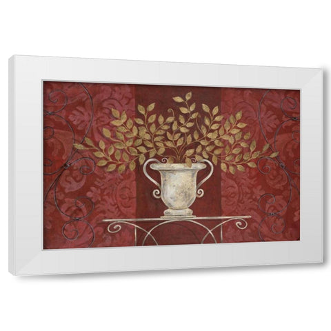 Gold and Silver I White Modern Wood Framed Art Print by Tava Studios