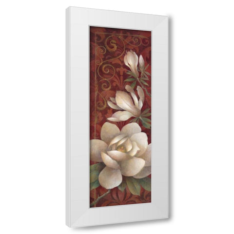 Magnolia Melody I White Modern Wood Framed Art Print by Vollherbst-Lane, Elaine