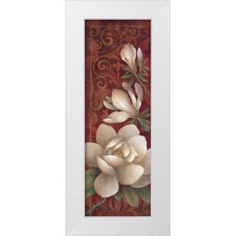 Magnolia Melody I White Modern Wood Framed Art Print by Vollherbst-Lane, Elaine