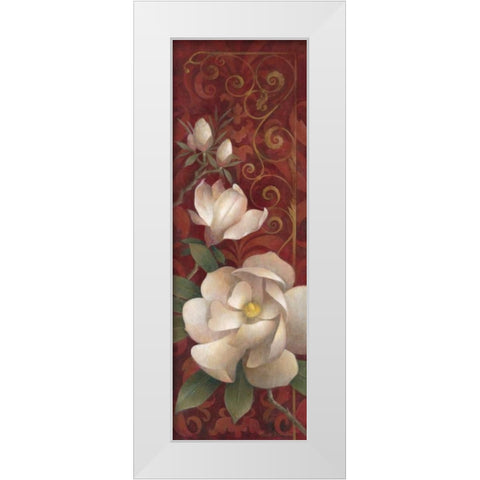 Magnolia Melody II White Modern Wood Framed Art Print by Vollherbst-Lane, Elaine