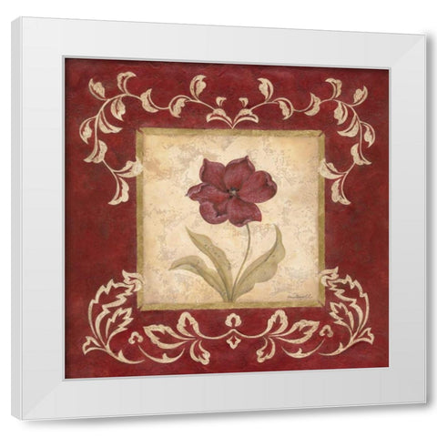 Scarlet Shine II White Modern Wood Framed Art Print by Carroll, Jane