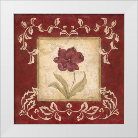 Scarlet Shine II White Modern Wood Framed Art Print by Carroll, Jane