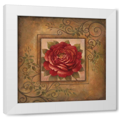 Sacred Rose II White Modern Wood Framed Art Print by Vollherbst-Lane, Elaine
