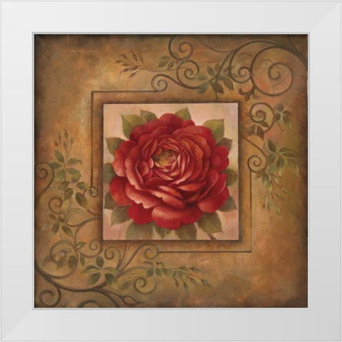 Sacred Rose II White Modern Wood Framed Art Print by Vollherbst-Lane, Elaine