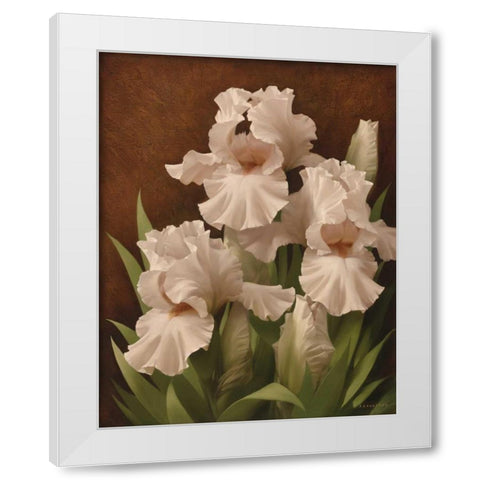 Iris Illumination II White Modern Wood Framed Art Print by Levashov, Igor