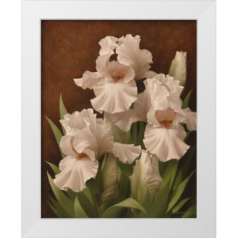 Iris Illumination II White Modern Wood Framed Art Print by Levashov, Igor