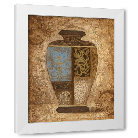 Exquisite Etchings I White Modern Wood Framed Art Print by Tava Studios