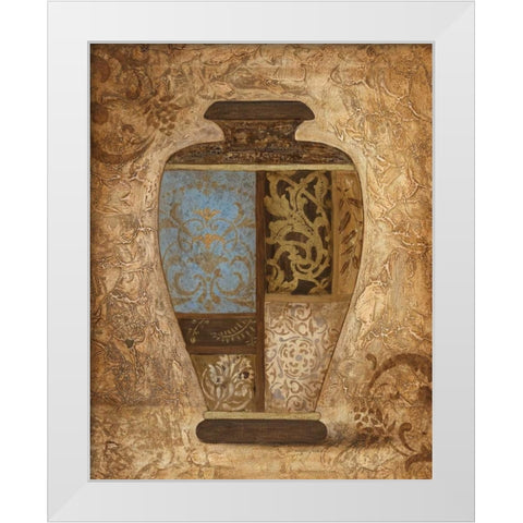 Exquisite Etchings I White Modern Wood Framed Art Print by Tava Studios
