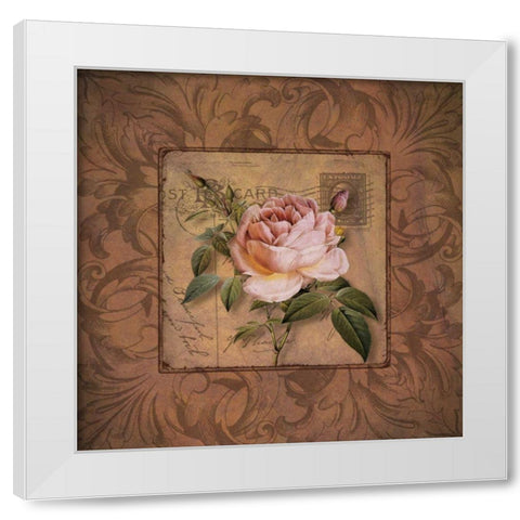 P.S. I Love You White Modern Wood Framed Art Print by Donovan, Kelly