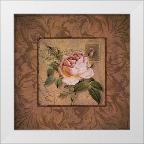 P.S. I Love You White Modern Wood Framed Art Print by Donovan, Kelly