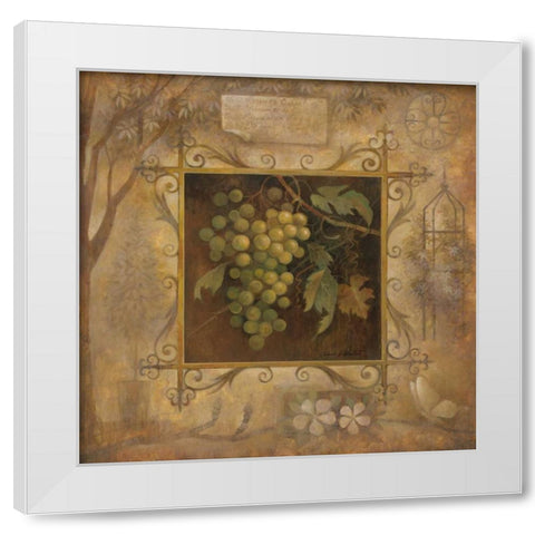 Uva Bella Verde White Modern Wood Framed Art Print by Vollherbst-Lane, Elaine