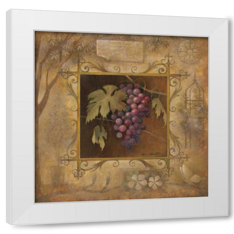 Uva Bella Rosa White Modern Wood Framed Art Print by Vollherbst-Lane, Elaine