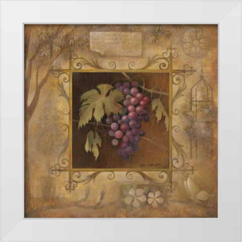 Uva Bella Rosa White Modern Wood Framed Art Print by Vollherbst-Lane, Elaine